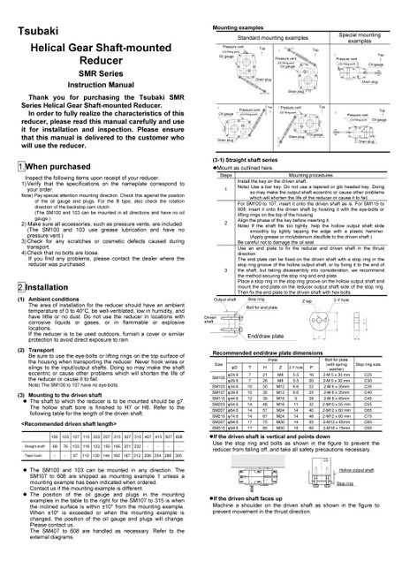 SMR系列螺旋軸減速機（販賣中止商品）