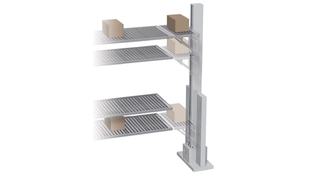 輥式輸送機之間的垂直輸送