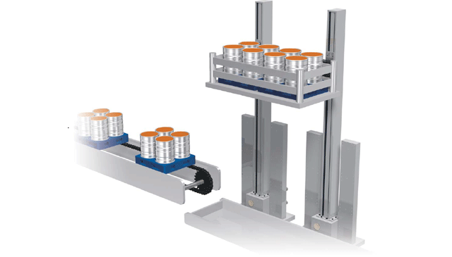 塗料容器的升降