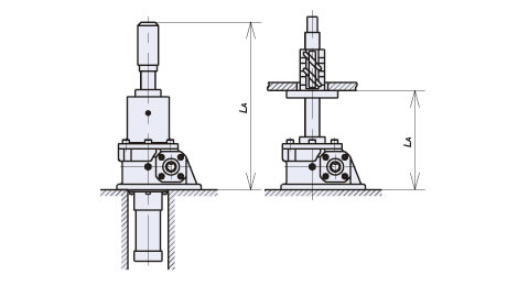 底座固定單軸端自由