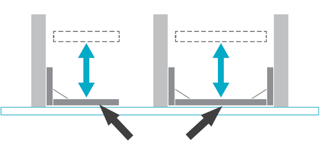 臂下降到地板高度