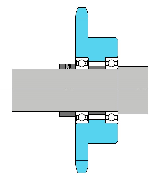 在軸間距離較長時防止松弛